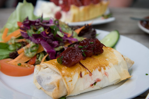 raspberrycafe chicken cranberry filo